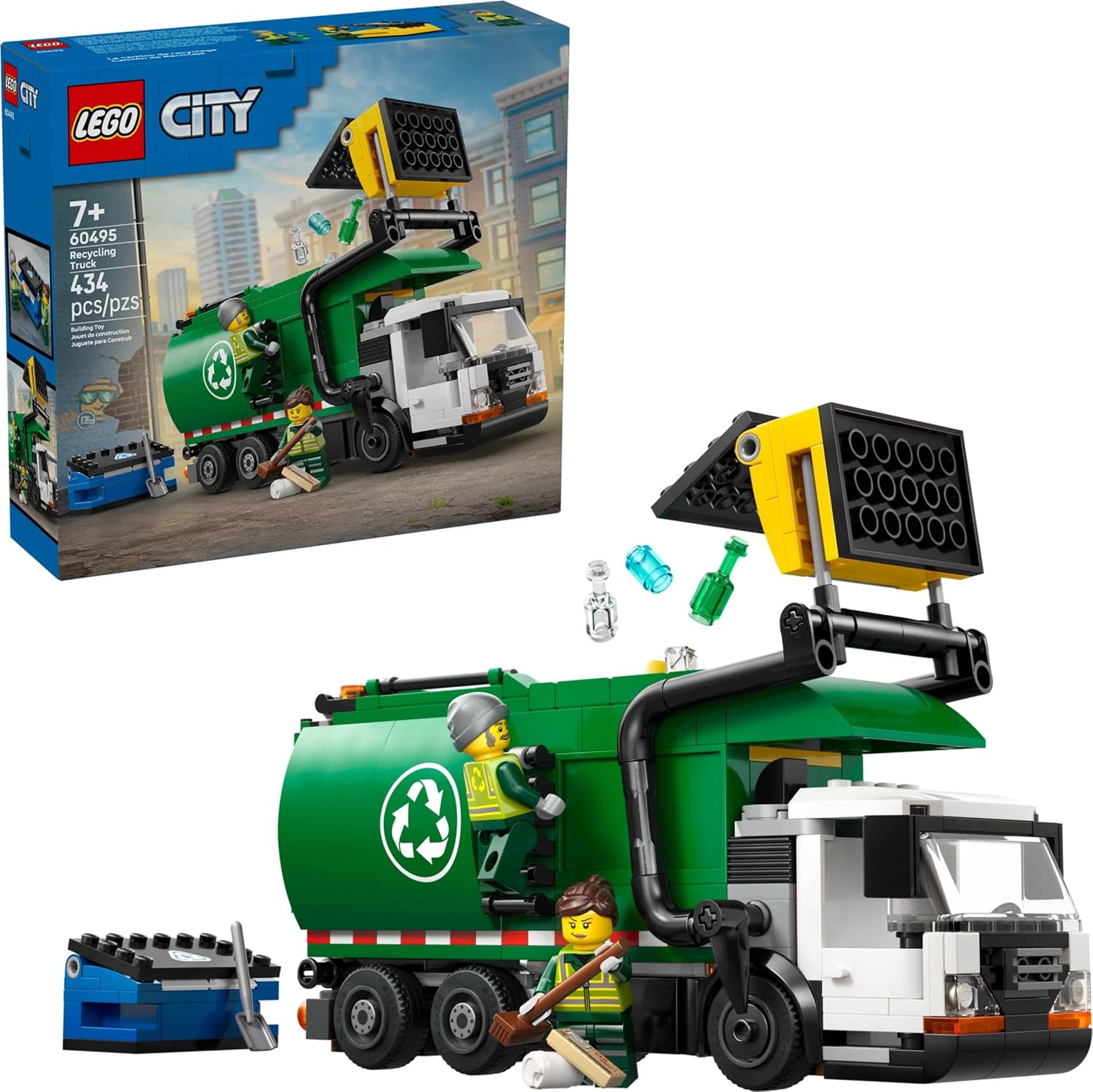 LEGO CAMIÓN DE RECICLAJE DE JUGUETE DE CIUDAD - JUEGO DE CONSTRUCCIÓN PARA NIÑOS Y NIÑAS, A PARTIR DE 7 AÑOS - JUGUETE - 1