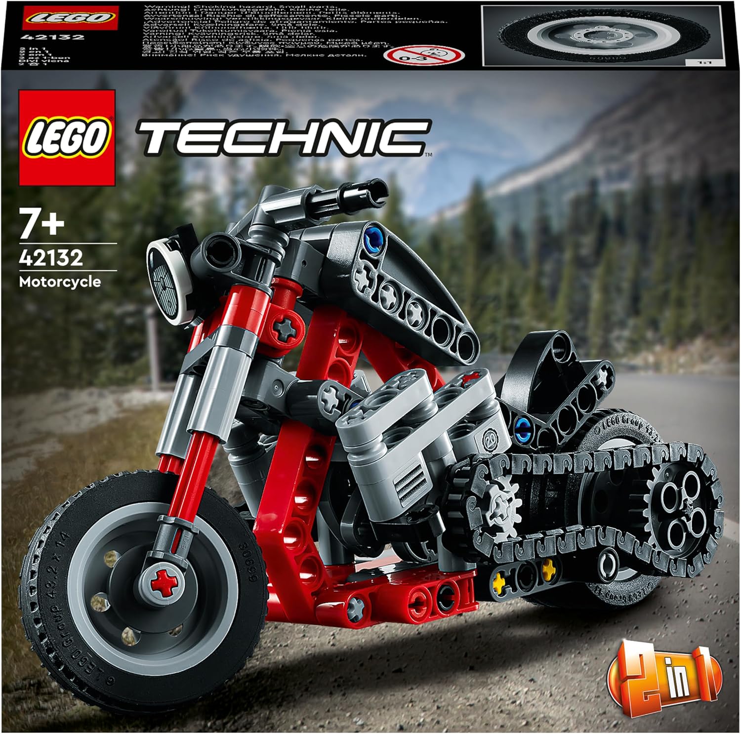 LEGO TECHNIC MOTORCYCLE 42132 - KIT DE CONSTRUCCIÓN MODELO DALE A LOS NIÑOS UN REGALO CON ESTE MODELO DE MOTOCICLETA JUGUETE - 1