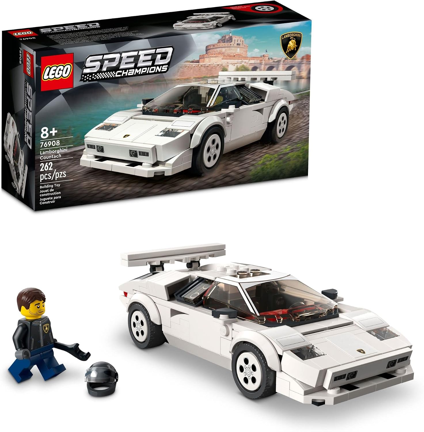 LEGO SPEED CHAMPIONS LAMBORGHINI COUNTACH 76908 KIT DE CONSTRUCCIÓN MODELO COLECCIONABLE DEL ICÓNICO AUTO DEPORTIVO - 1