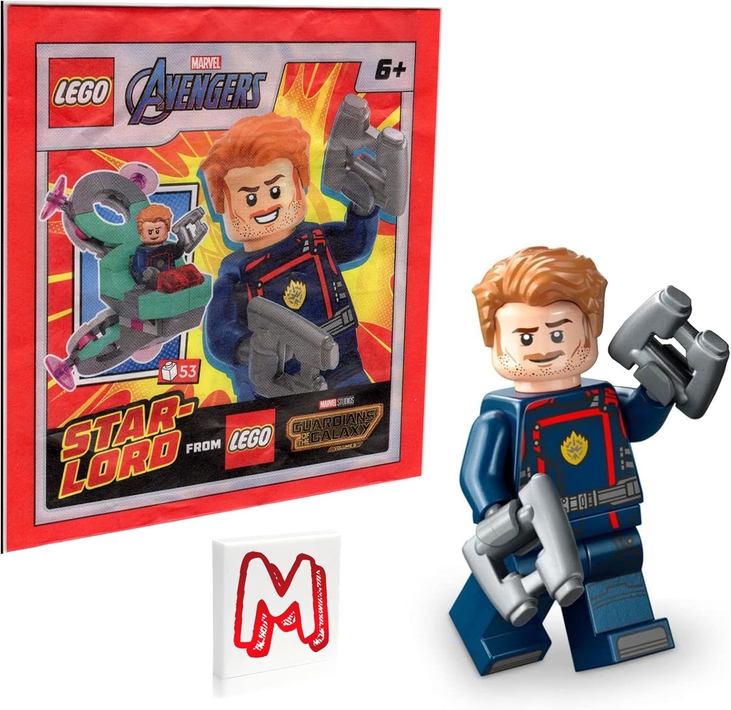 LEGO SUPER HEROES GUARDIANES DE LA GALAXIA VOL. 3 MINIFIGURA - STAR-LORD CON BLASTERS - 1