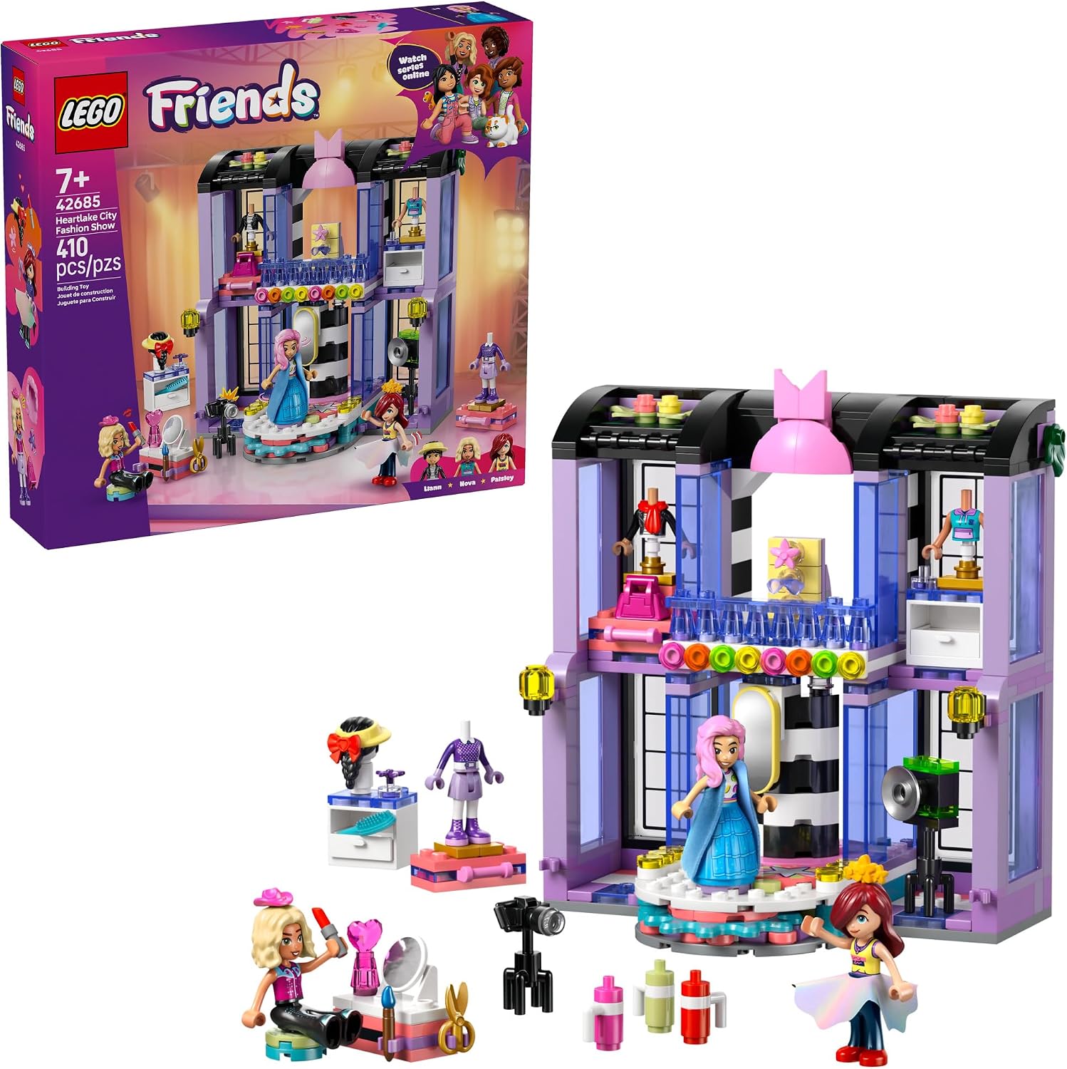 LEGO FRIENDS HEARTLAKE CITY FASHION SHOW JUEGO DE CONSTRUCCIÓN PARA NIÑAS Y NIÑOS - SET DE JUEGO DE SIMULACIÓN PARA NIÑOS, - 1