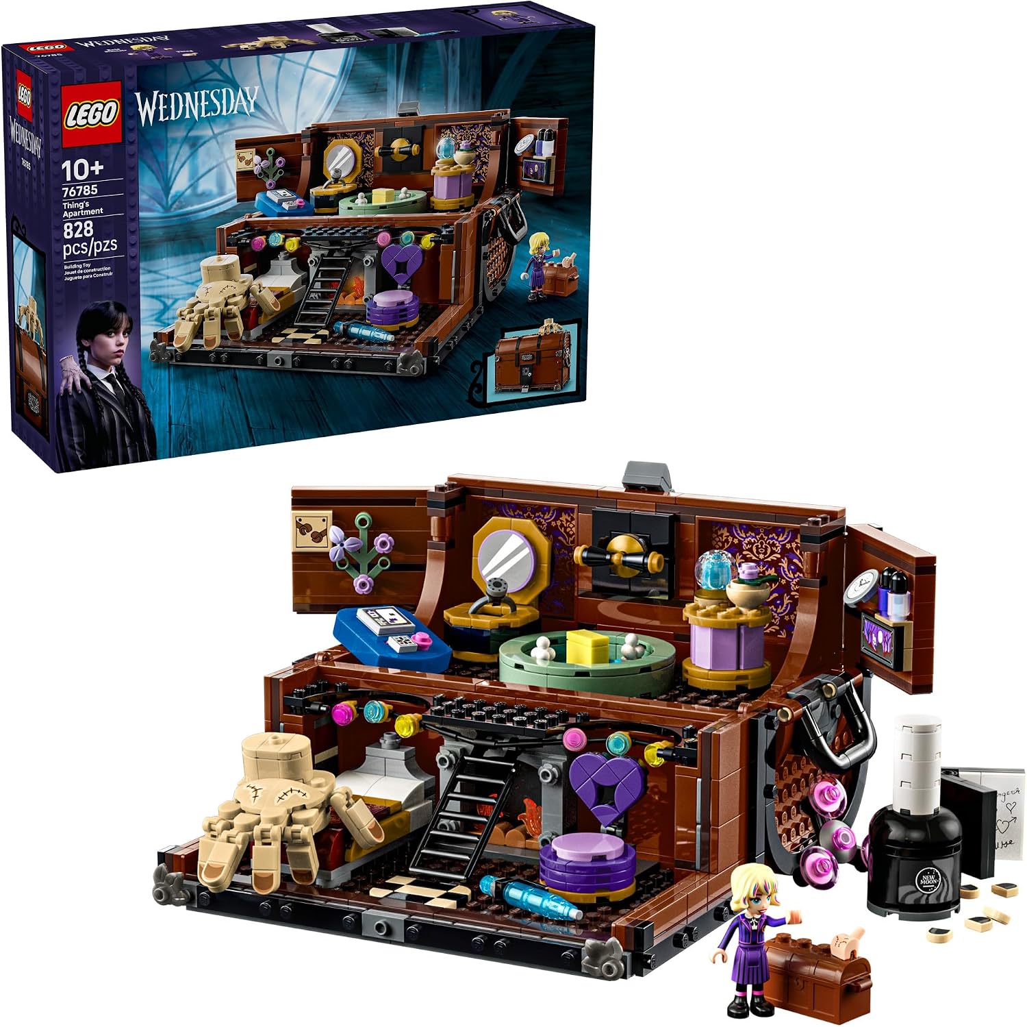 LEGO WEDNESDAY JUGUETE DE CONSTRUCCIÓN DEL APARTAMENTO DE THING - JUEGO DE BAÚL TRANSFORMADOR CON THING ARTICULABLE - 1