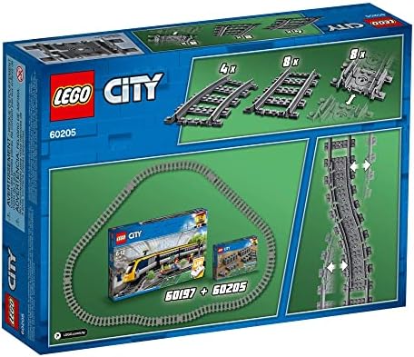 LEGO CITY TRACKS - JUEGO DE EXPANSIÓN DE VÍAS DE TREN - 20 PIEZAS ADICIONALES COMPATIBLES CON NUESTROS JUEGOS - 8 PISTAS - 6