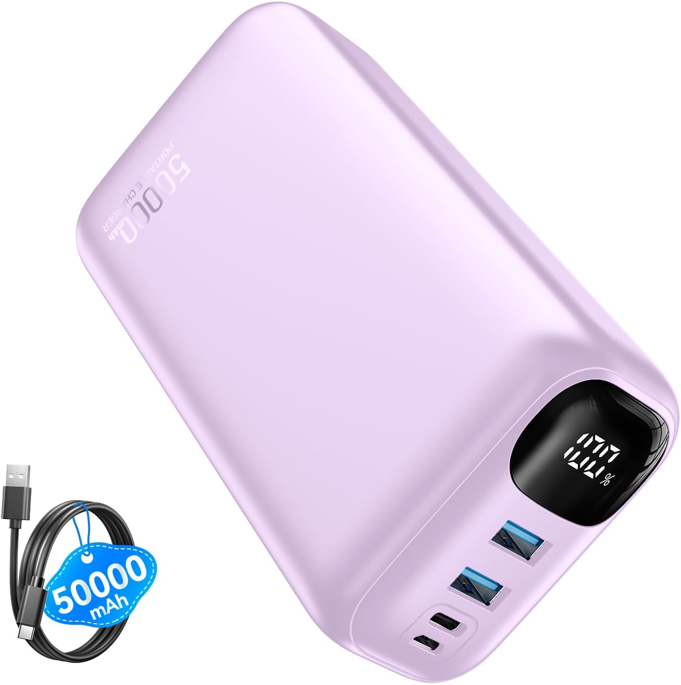 PIFFA PORTABLE CHARGER POWER BANK,50000MAH 22.5W BATTERY PACK FOR IPHONE - 1