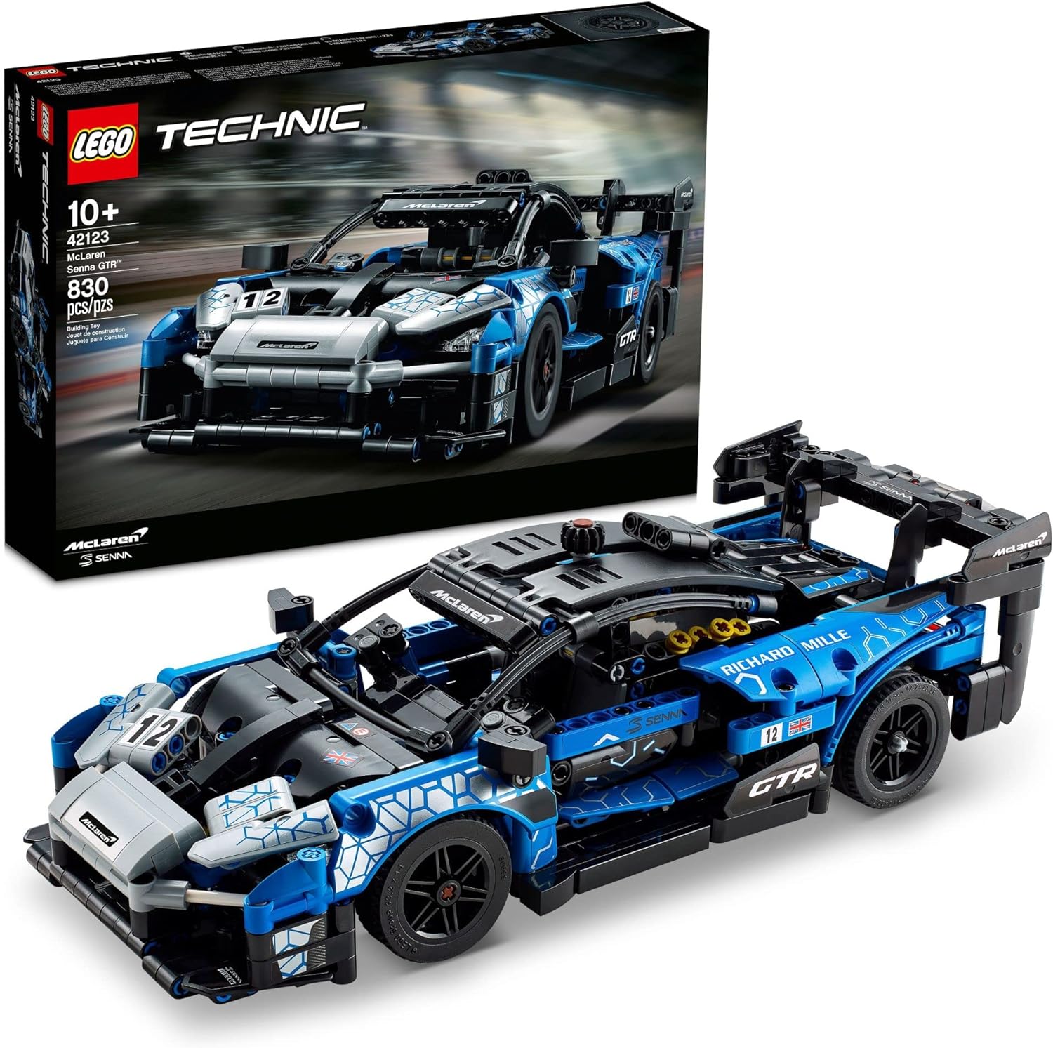 LEGO TECHNIC MCLAREN SENNA GTR 42123 RACING SPORTS - KIT DE CONSTRUCCIÓN DE AUTOMÓVIL, JUGUETE DE CONSTRUCCIÓN DE AUTOMÓVIL, - 1