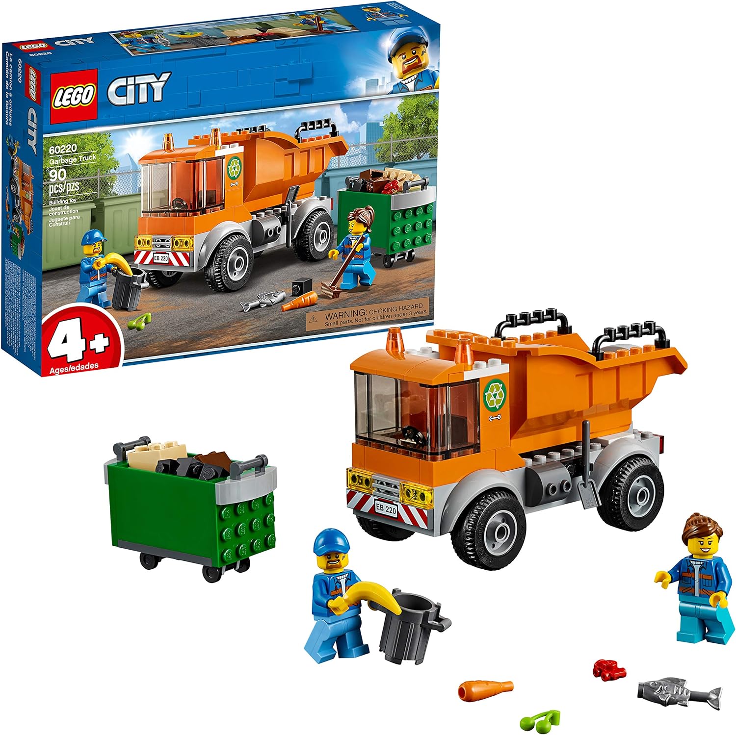 LEGO CITY GREAT VEHICLES CAMIÓN DE BASURA 60220 KIT DE CONSTRUCCIÓN 90 PIEZAS - 1