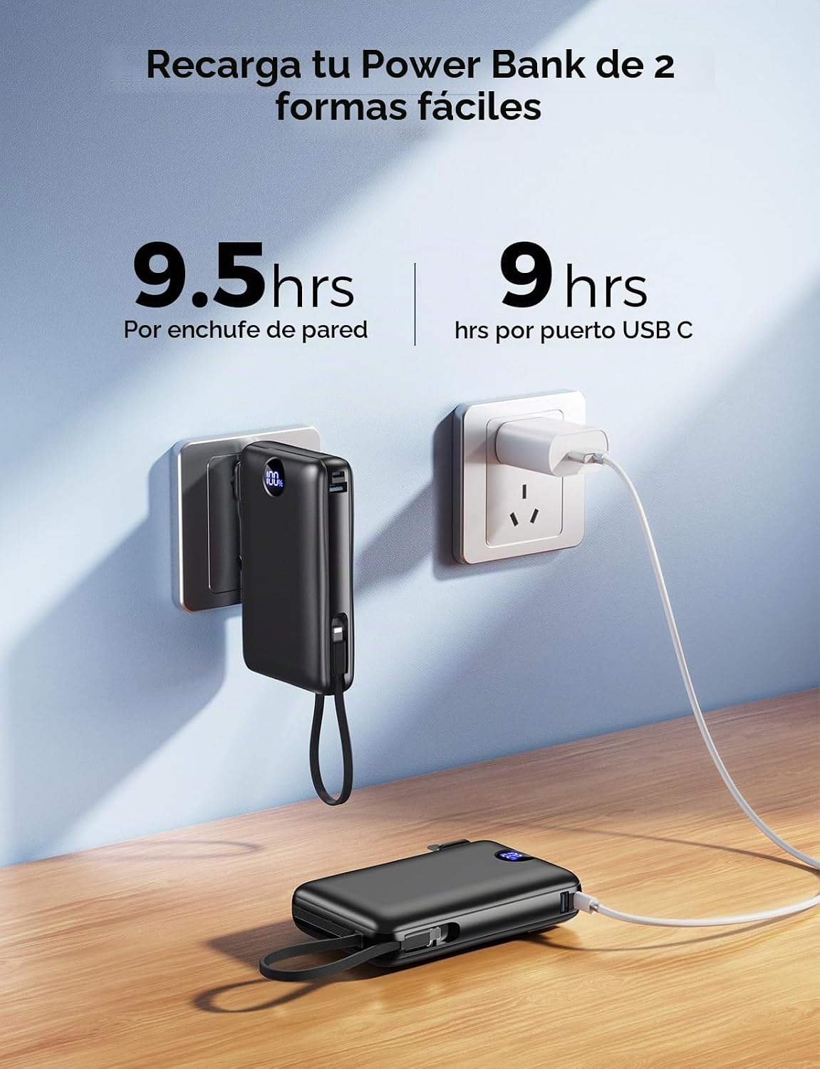 BANCO PORTÁTIL DEL PODER DEL CARGADOR 50000MAH CAPACIDAD MASIVA - 7