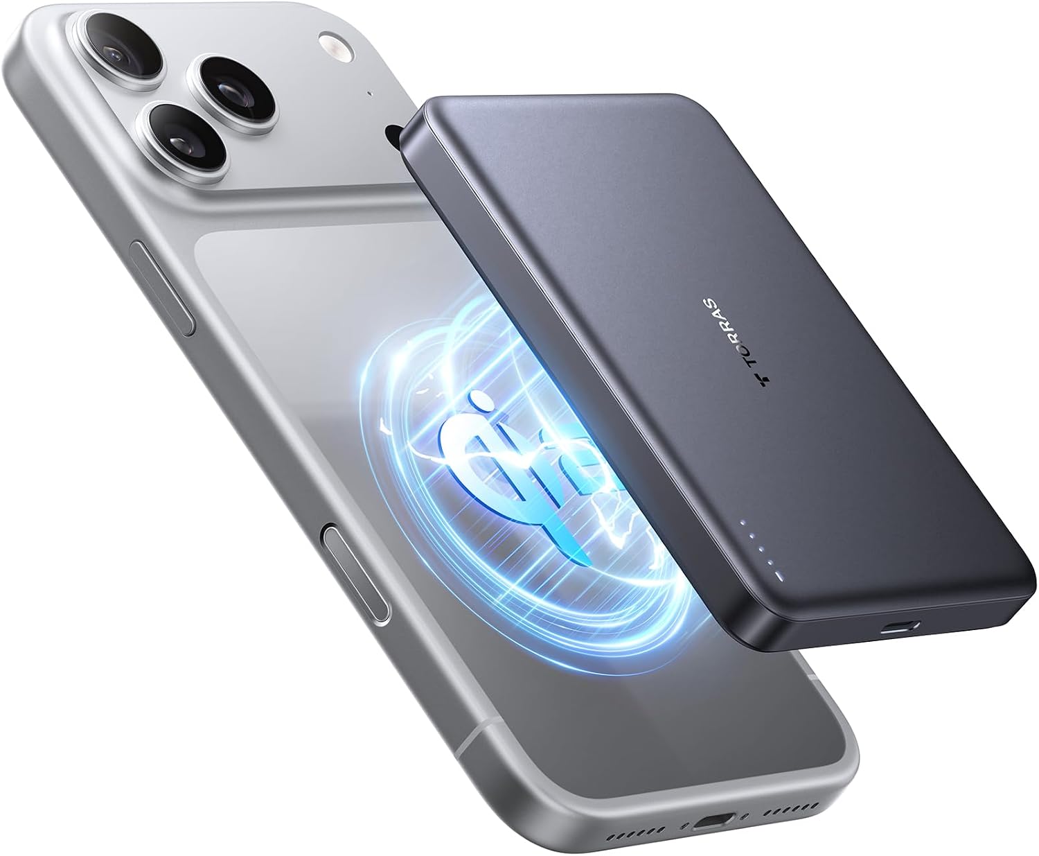 TORRAS MINIMAG - CARGADOR PORTÁTIL MAGNÉTICO QI2.2 DE 25 W, CARGADOR DE TELÉFONO PORTÁTIL RÁPIDO DE 10000 MAH, SALIDA DE 45 - 1
