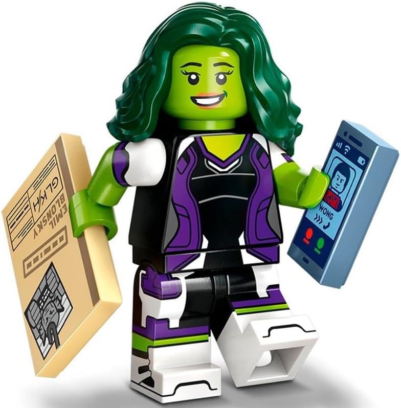 LEGO MARVEL SERIES 2 MINIFIGURE: SHE-HULK CON CAPA DE MALÉFICA PÚRPURA - SUPERHÉROES 71039 - 2