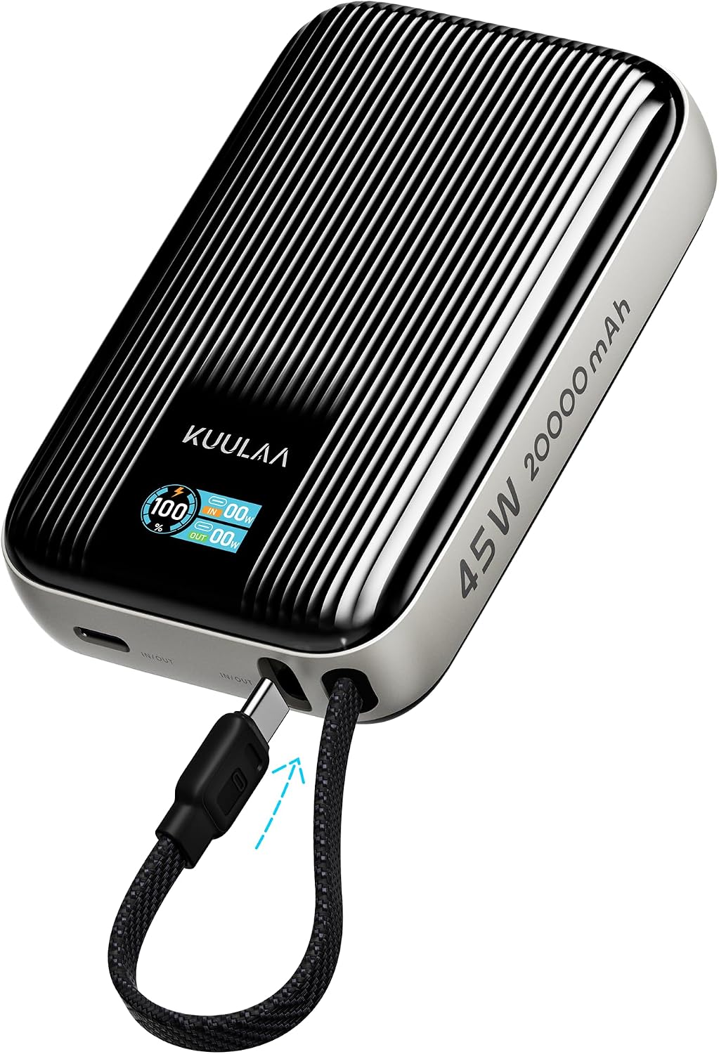 KUULAA CARGADOR PORTÁTIL, MÁS PEQUEÑO 20000MAH 45W BANCO DE CARGA RÁPIDA - 1