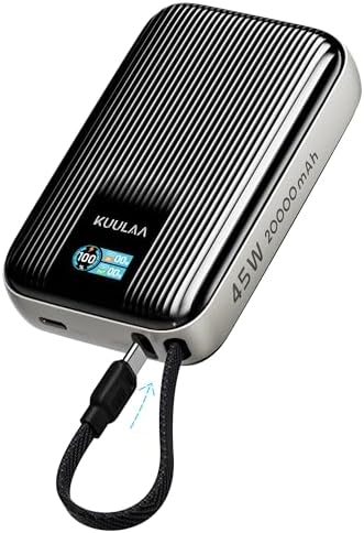 KUULAA CARGADOR PORTÁTIL, MÁS PEQUEÑO 20000MAH 45W BANCO DE CARGA RÁPIDA - 7