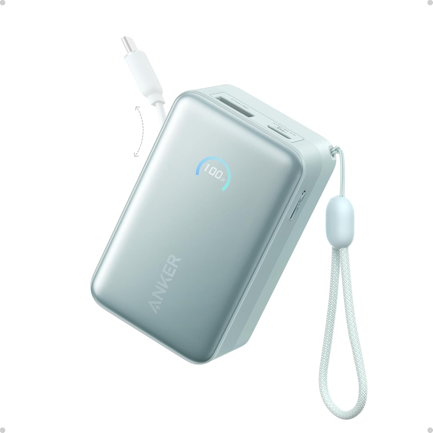 ANKER CARGADOR PORTÁTIL NANO, BANCO DE ENERGÍA COMPACTO DE 10,000 MAH, 45 W MÁXIMO, PAQUETE DE BATERÍA ESENCIAL DE VIAJE - 1
