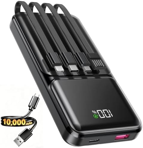 10000MAH CARGADOR PORTÁTIL BANCO DE ENERGÍA INCORPORADO 4 CABLE - 7