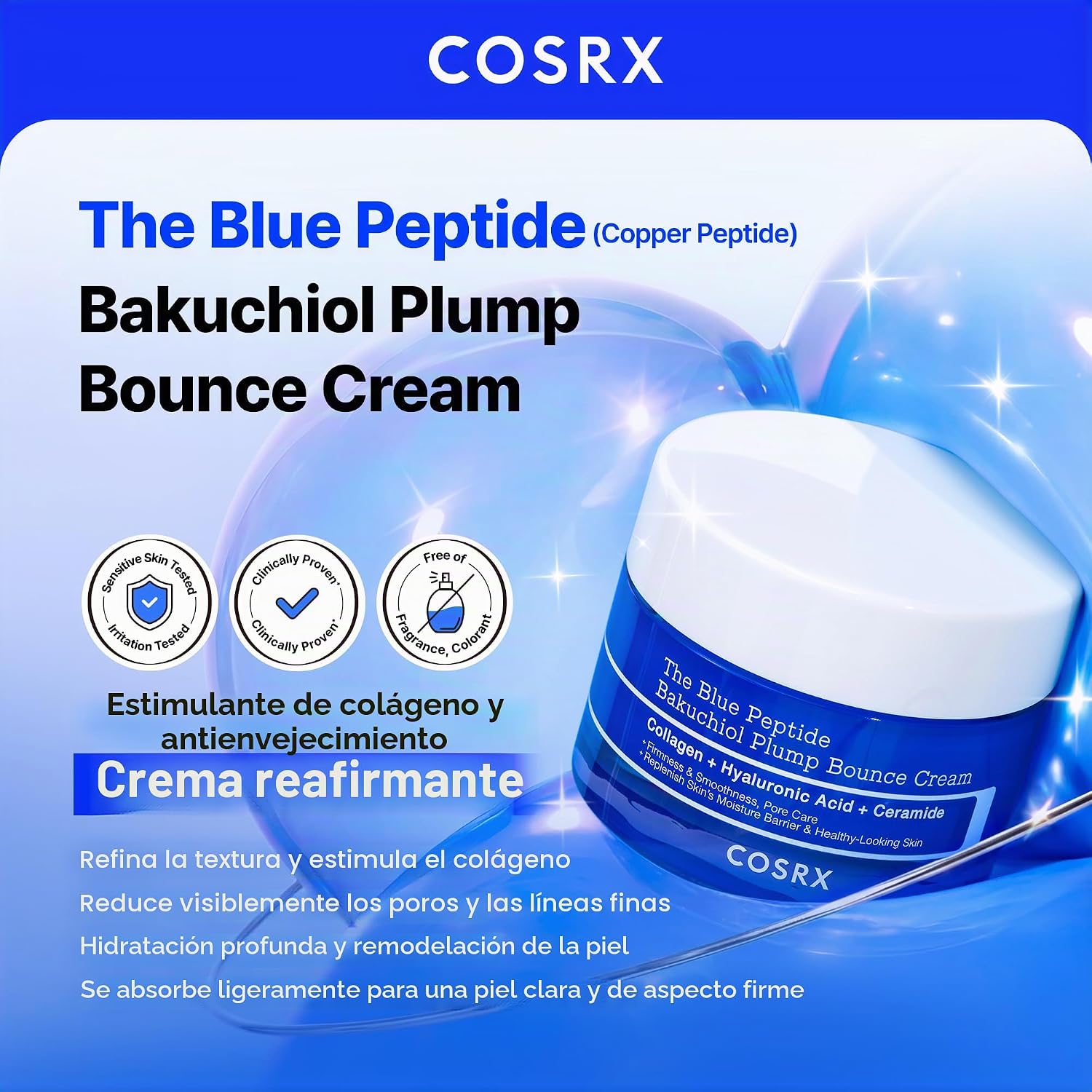 COSRX CREMA BAKUCHIOL CON PÉPTIDO DE COBRE AZUL, GHK-CU, 5 PÉPTIDOS CREMA ANTIENVEJECIMIENTO PARA CARA Y CUERPO, HIDRATANTE - 2