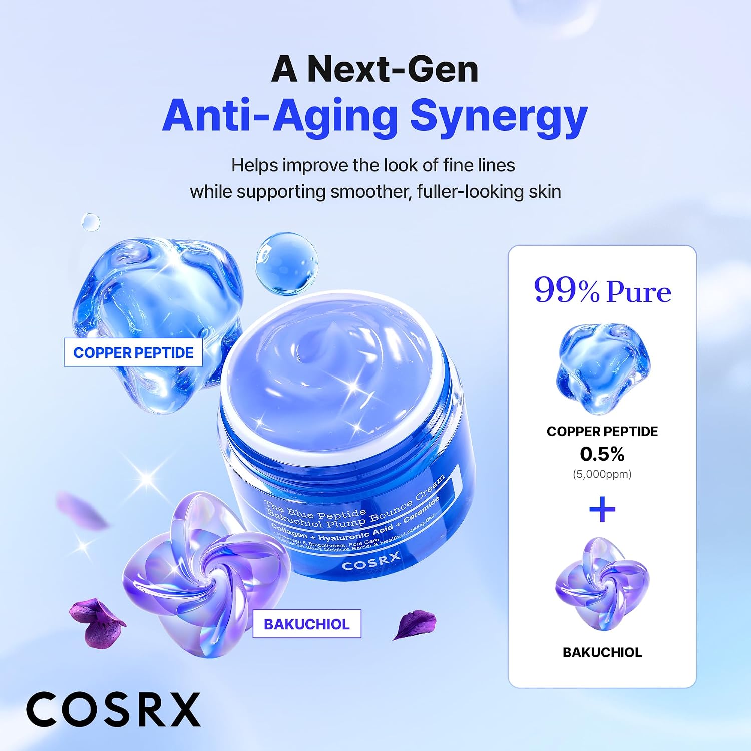 COSRX CREMA BAKUCHIOL CON PÉPTIDO DE COBRE AZUL, GHK-CU, 5 PÉPTIDOS CREMA ANTIENVEJECIMIENTO PARA CARA Y CUERPO, HIDRATANTE - 4
