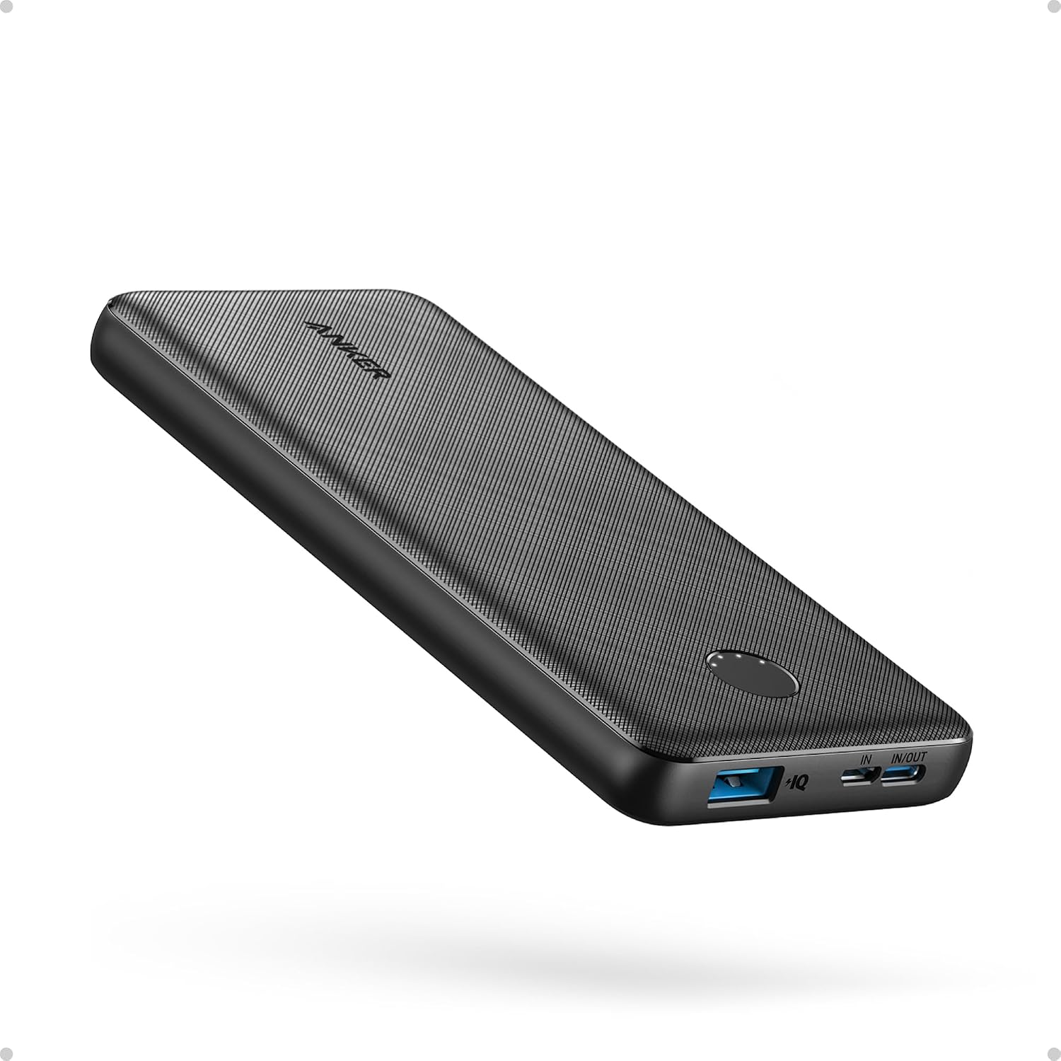 ANKER POWER BANK POWERCORE 10K , BATERÍA COMPACTA LISTA PARA VIAJAR DE 10,000 MAH CON TECNOLOGÍA DE CARGA POWERIQ, CARGA - 1