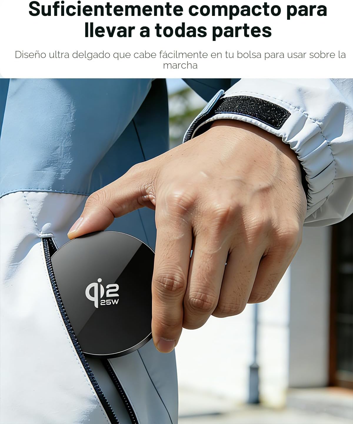CARGADOR INALÁMBRICO MAGNÉTICO DE 25 W, ALMOHADILLAS DE CARGA INALÁMBRICA RÁPIDA QI2.2 CON SOPORTE, CARGADOR MAGSAFE - 7