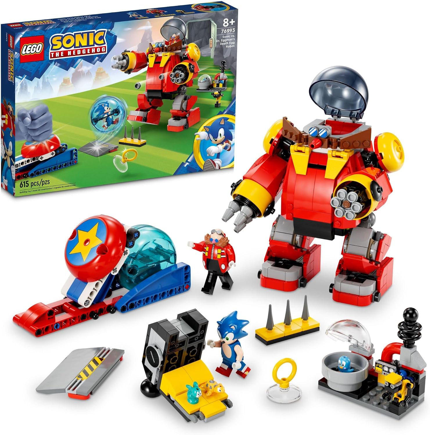 LEGO SONIC THE HEDGEHOG SONIC VS. DR. EGGMAN S DEATH EGG ROBOT - JUGUETE DE CONSTRUCCIÓN PARA FANÁTICOS DE SONIC Y NIÑOS - 1