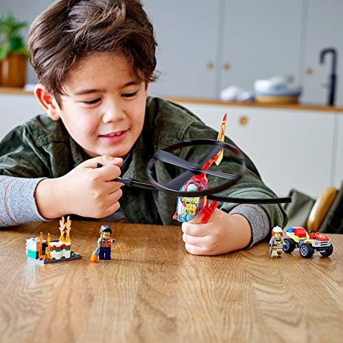 LEGO CITY FIRE HELICOPTER RESPONSE 60248 JUGUETE DE BOMBERO, DIVERTIDO JUEGO DE CONSTRUCCIÓN PARA NIÑOS 93 PIEZAS - 7