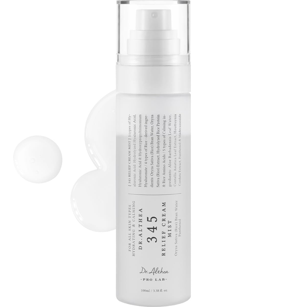 DR.ALTHEA 345 RELIEF CREMA MIST, CUIDADO DE LA PIEL VEGANO COREANO, 3.38 ONZAS LÍQUIDAS - 1