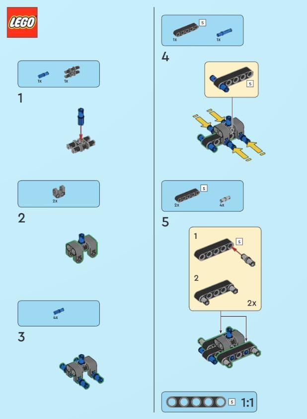 LEGO TECHNIC MINI SET: MINI-SET EXCAVADORA EDADES 7 65 PIEZAS - 5