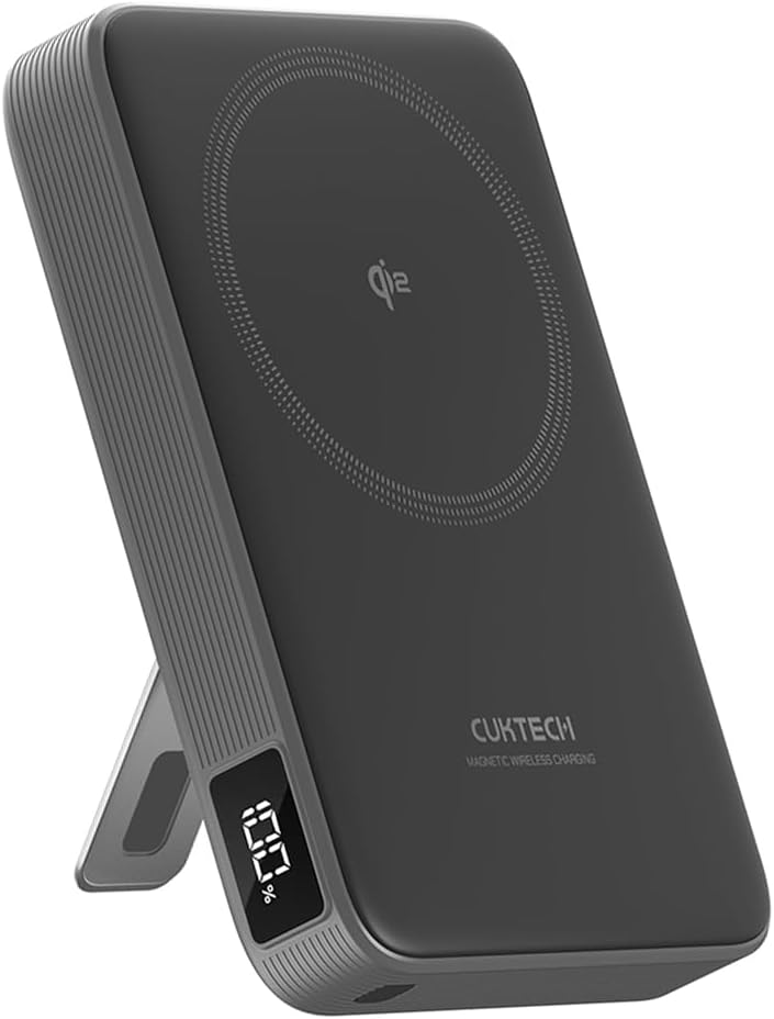 CUKTECH QI2 - BANCO DE ENERGÍA MAGNÉTICA DE 15 W, PAQUETE DE BATERÍA DE 10,000 MAH, CARGADOR PORTÁTIL INALÁMBRICO COMPATIBLE - 1