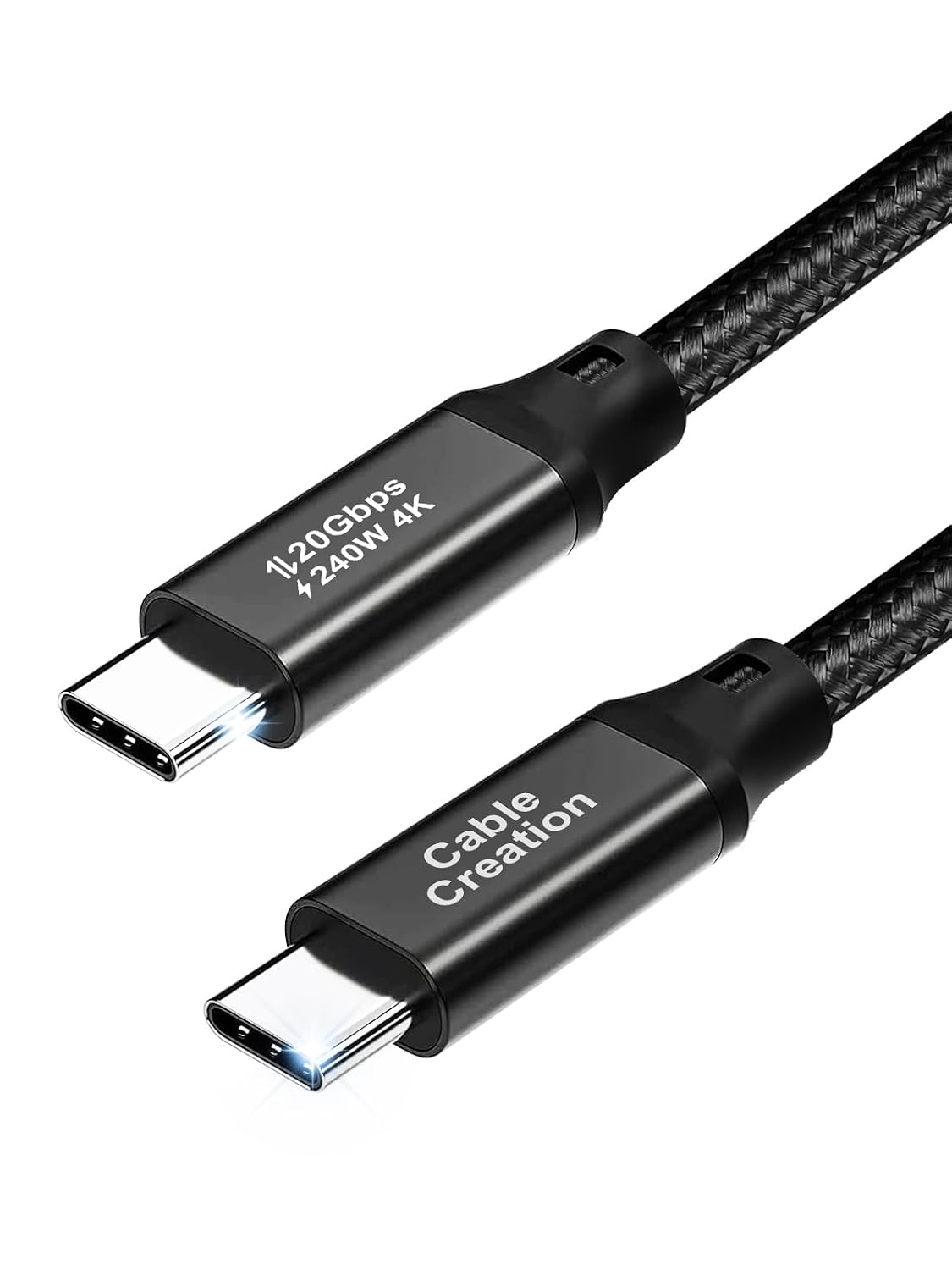 CABLECREATION CABLE USB 3.2 GEN2X2 TIPO C A C DE 1.64 PIES, CABLE DE VIDEO USB C 4K UHD, CABLE DE TRANSFERENCIA DE DATOS - 1