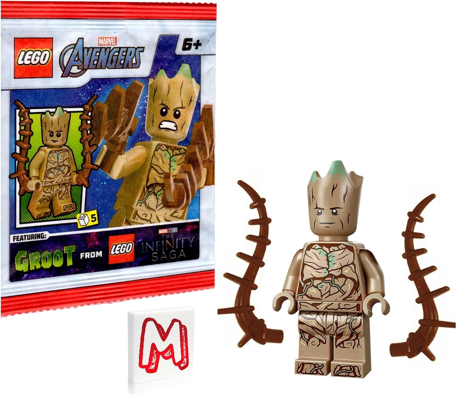 LEGO MARVEL SUPER HEROES AVENGERS INFINITY SAGA MINIFIGURA - TEEN GROOT CON RAMAS DE ÁRBOL - 1