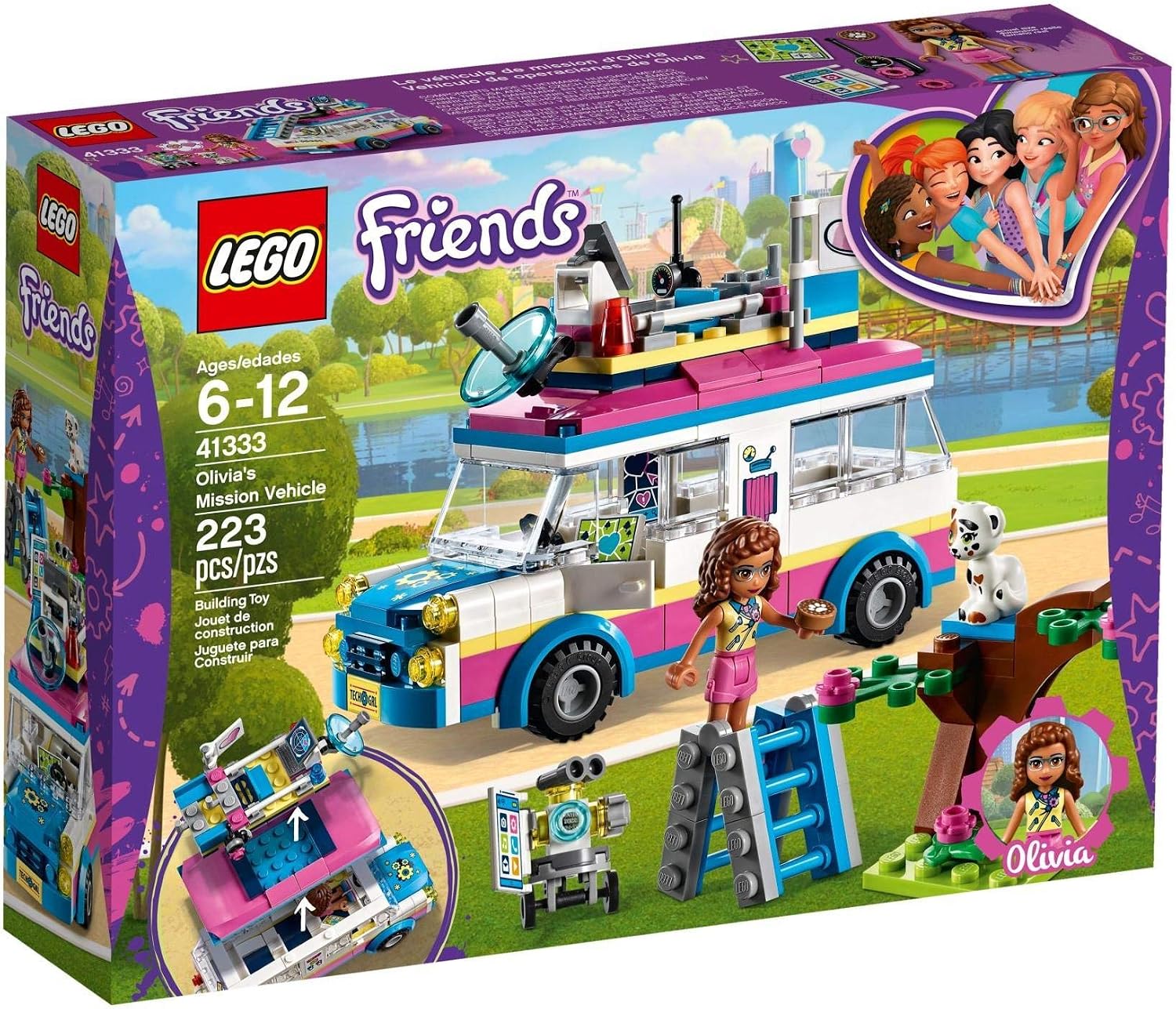 LEGO FRIENDS OLIVIA S MISSION VEHICLE 41333 - JUEGO DE CONSTRUCCIÓN 223 PIEZAS DESCONTINUADO POR EL FABRICANTE - 1