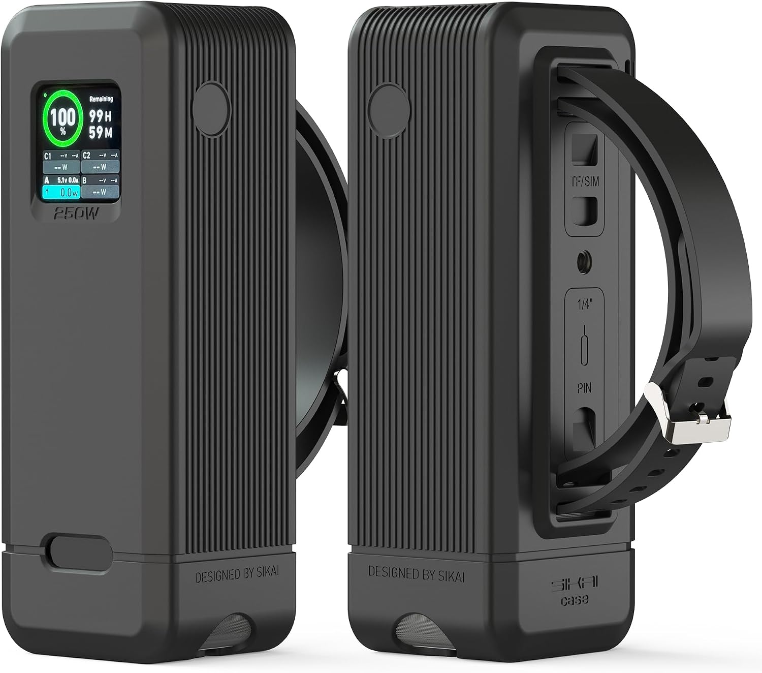ANKER - FUNDA DE SILICONA PARA BANCO DE ENERGÍA ANKER PRIME DE 27,650 MAH, 250 W, AGUJERO DE TUERCA DE 1/4 PULGADAS, - 1