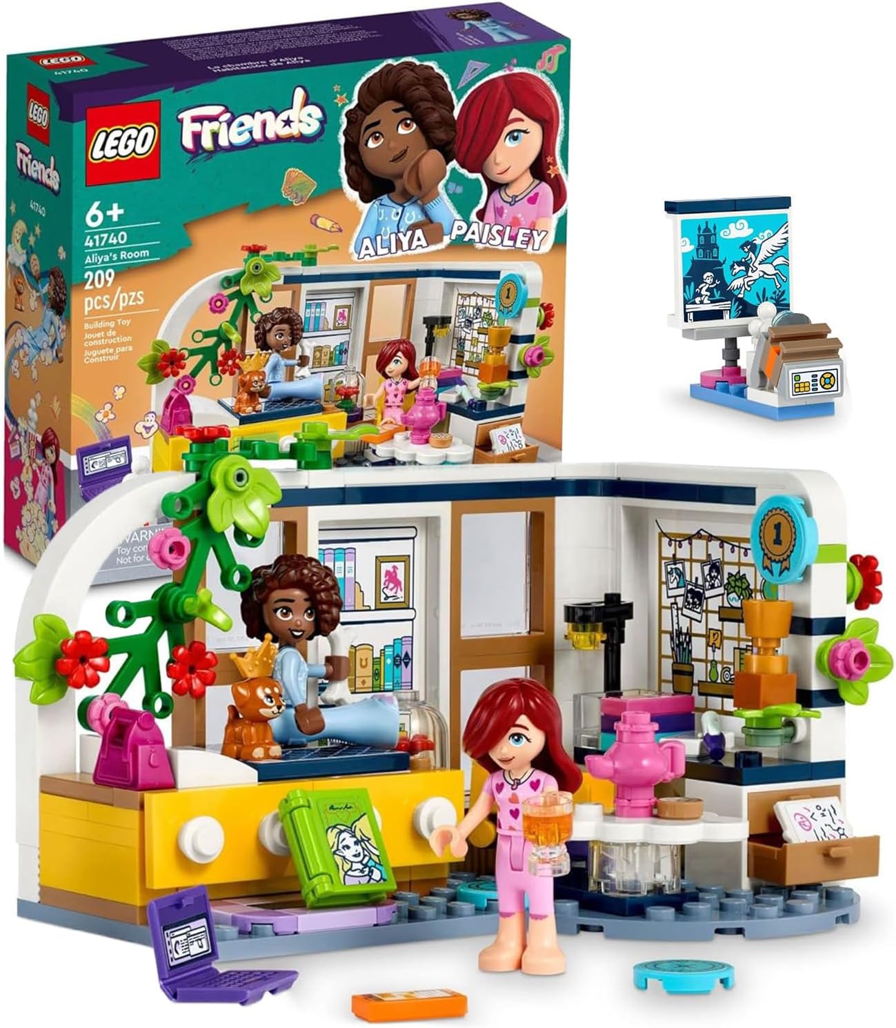 LEGO FRIENDS ALIYA S ROOM BUILDING SET 41740 - JUEGO DE JUGUETES COLECCIONABLES, JUEGO DE SIMULACIÓN, MINI FIESTA - 1