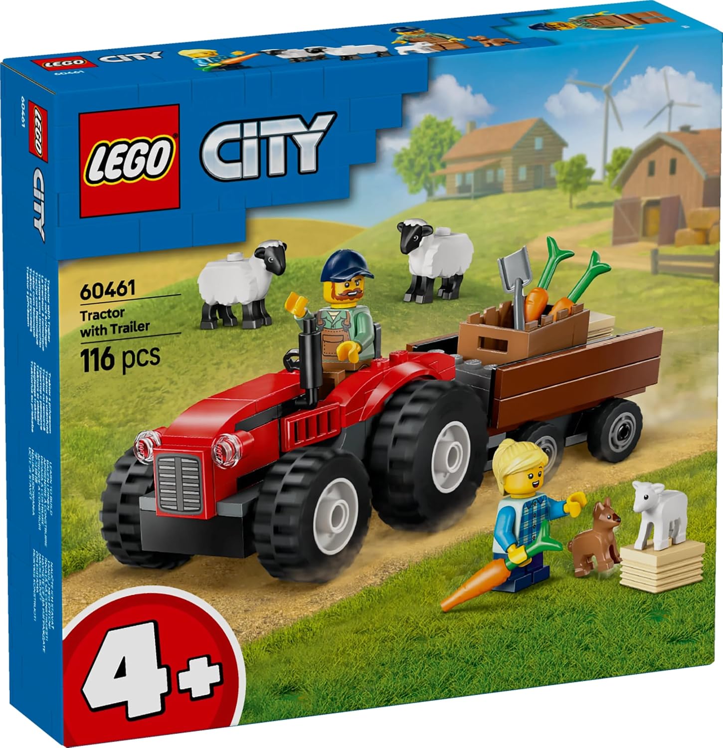 LEGO 60461 CITY RED TRACTOR AND SHEEP ON THE RANCH TOY TOY TOY BIRTHDAY PRESENT BLOCKS EDUCATIVO NIÑOS NIÑAS NIÑOS 4 AÑOS 5 - 7