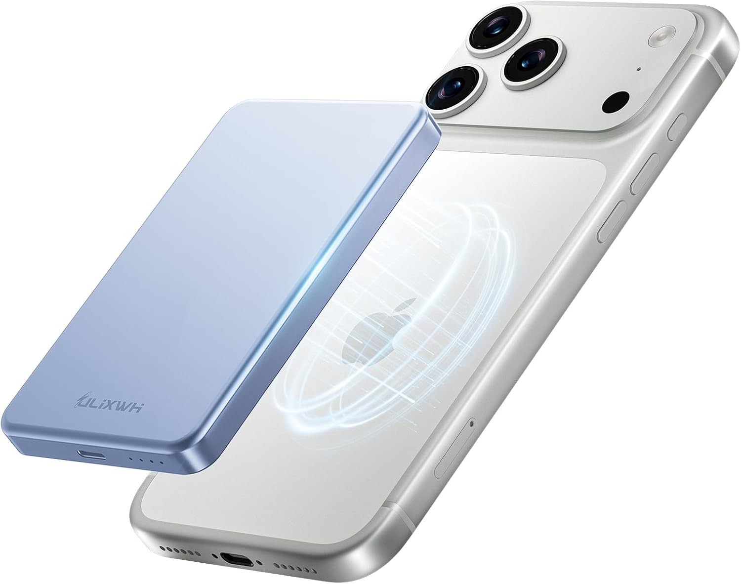 ULIXWH 10,000MAH PARA BANCO DE ENERGÍA MAGSAFE ULTRA DELGADO, CARGADOR INALÁMBRICO MAGNÉTICO CON CABLE USB-C, BATERÍA - 1
