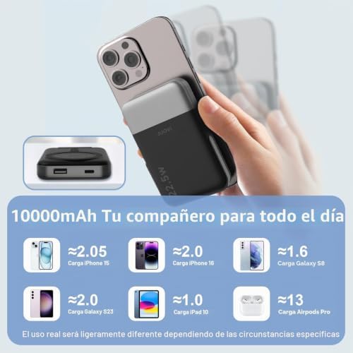 JUOVI CARGADOR PORTÁTIL INALÁMBRICO MAGNÉTICO DEL BANCO 22.5W 10,000MAH - 7
