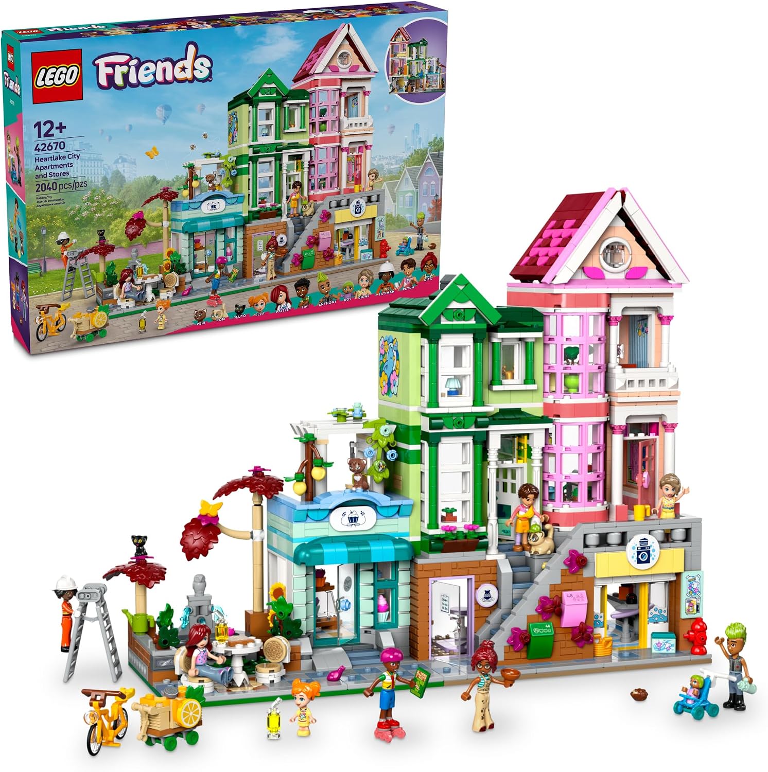 LEGO FRIENDS HEARTLAKE CITY APARTMENTS AND STORES - JUEGO DE CONSTRUCCIÓN DE JUGUETES PARA NIÑOS, NIÑAS Y NIÑOS, A PARTIR - 1