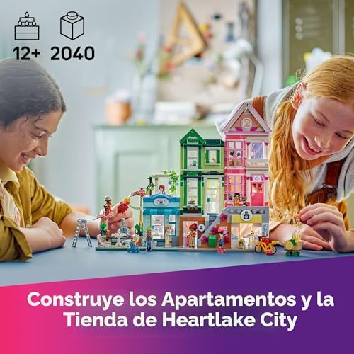 LEGO FRIENDS HEARTLAKE CITY APARTMENTS AND STORES - JUEGO DE CONSTRUCCIÓN DE JUGUETES PARA NIÑOS, NIÑAS Y NIÑOS, A PARTIR - 7