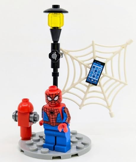 LEGO MARVEL SUPERHEROES: MINIFIGURA DE SPIDER-MAN CON LUZ DE CALLE Y WEB - A PARTIR DE 6 AÑOS - 2