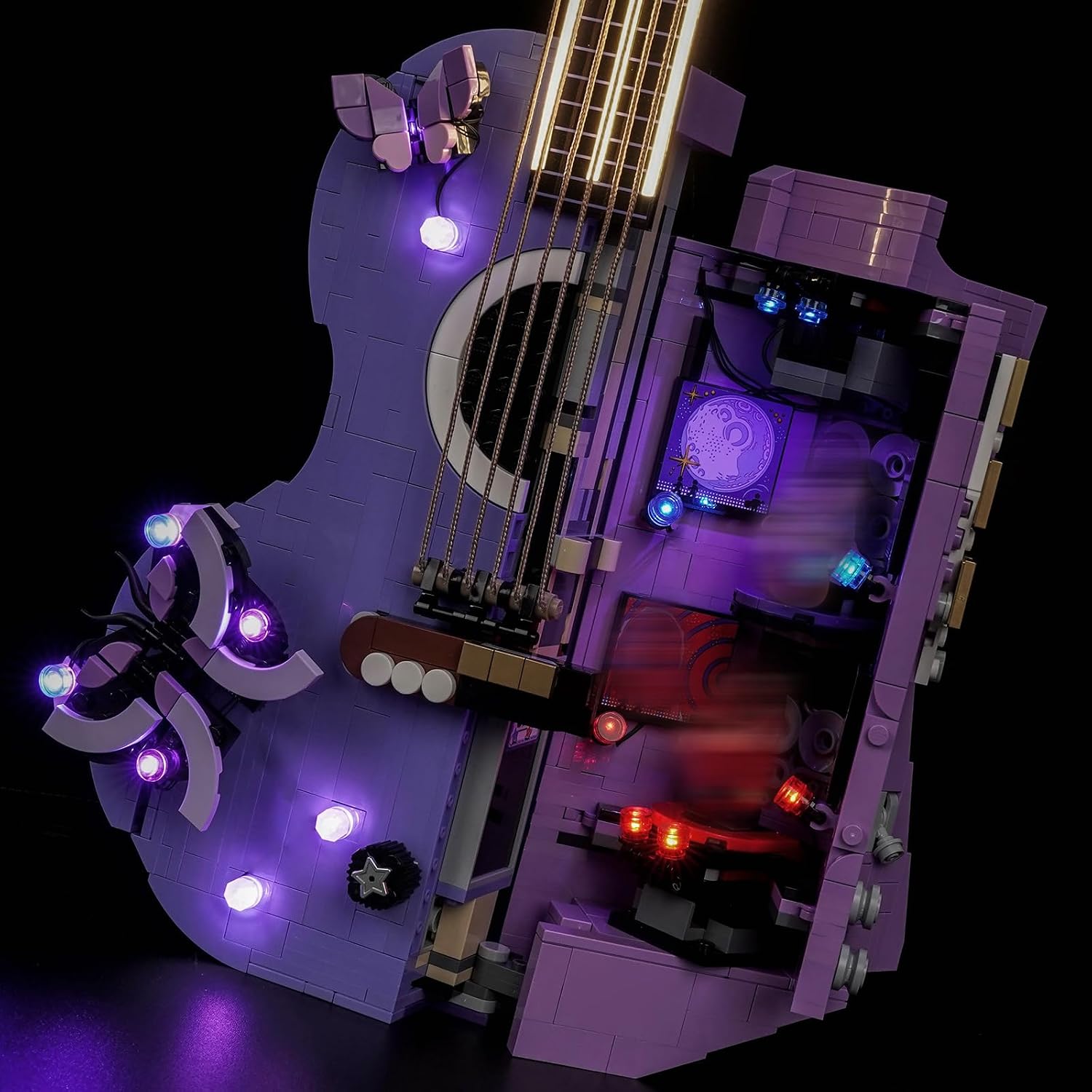 KIT DE LUCES LED MEJORADO COMPATIBLE CON EL JUEGO DE CONSTRUCCIÓN DE GUITARRA DUAL LEGO OLIVIA RODRIGO, DECORACIÓN DE LUCES - 7
