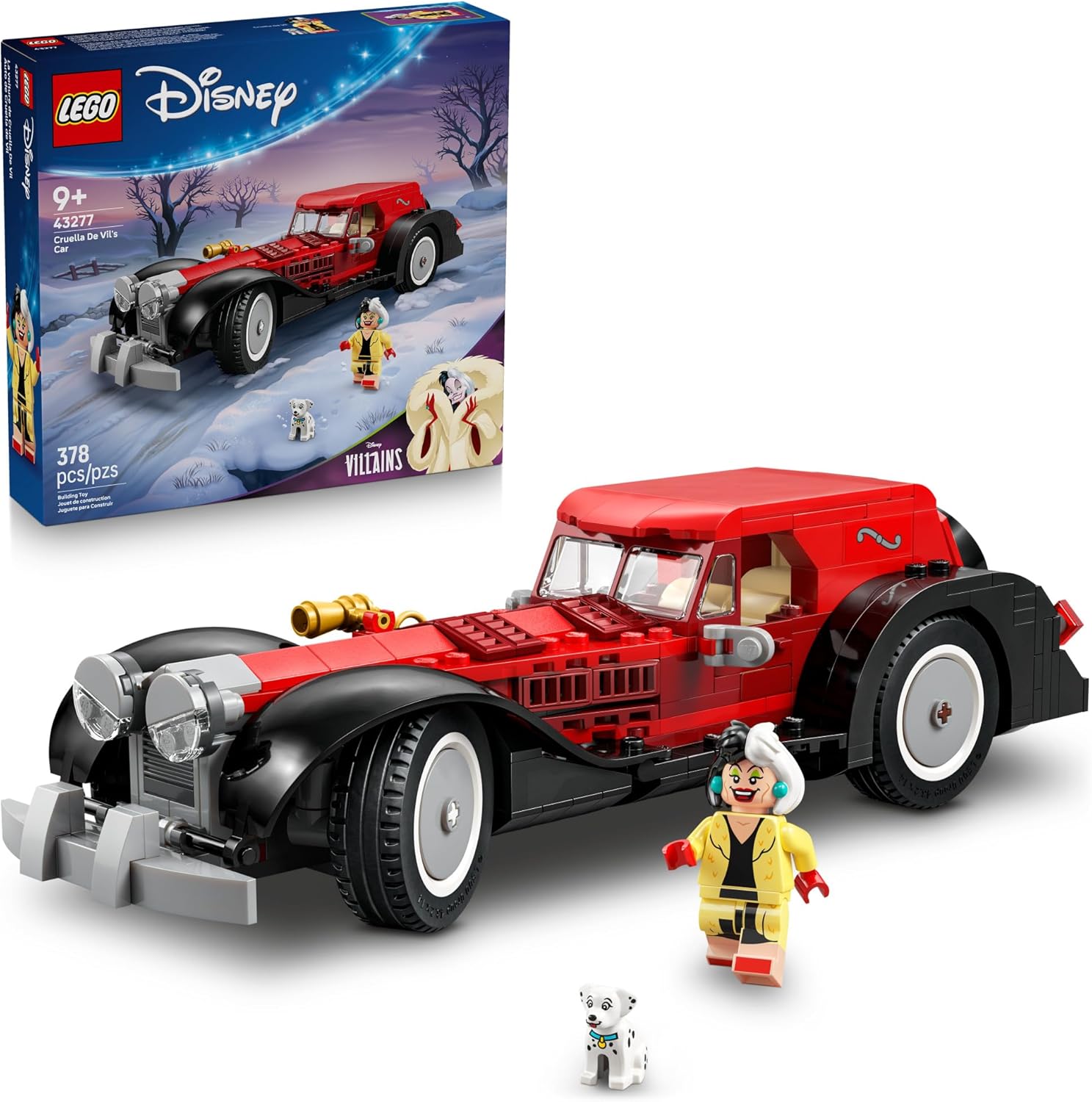 LEGO DISNEY CRUELLA DE VIL S CAR BUILDING TOY 101 DALMATIONS JUEGO DE CONSTRUCCIÓN DE VEHÍCULOS DE SIMULACIÓN PARA NIÑAS - 1