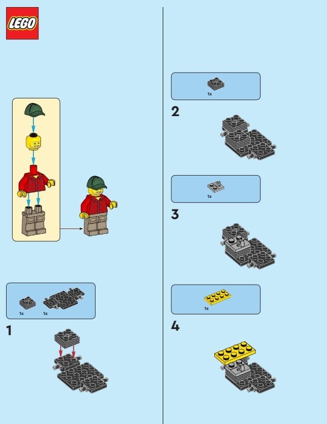 LEGO CONDUCTOR DE CARRETILLA ELEVADORA URBANA CON PAQUETE DE LÁMINAS DE CAMIÓN - 3