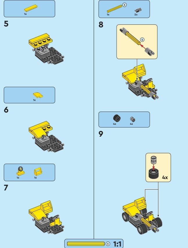 LEGO CONDUCTOR DE CARRETILLA ELEVADORA URBANA CON PAQUETE DE LÁMINAS DE CAMIÓN - 4