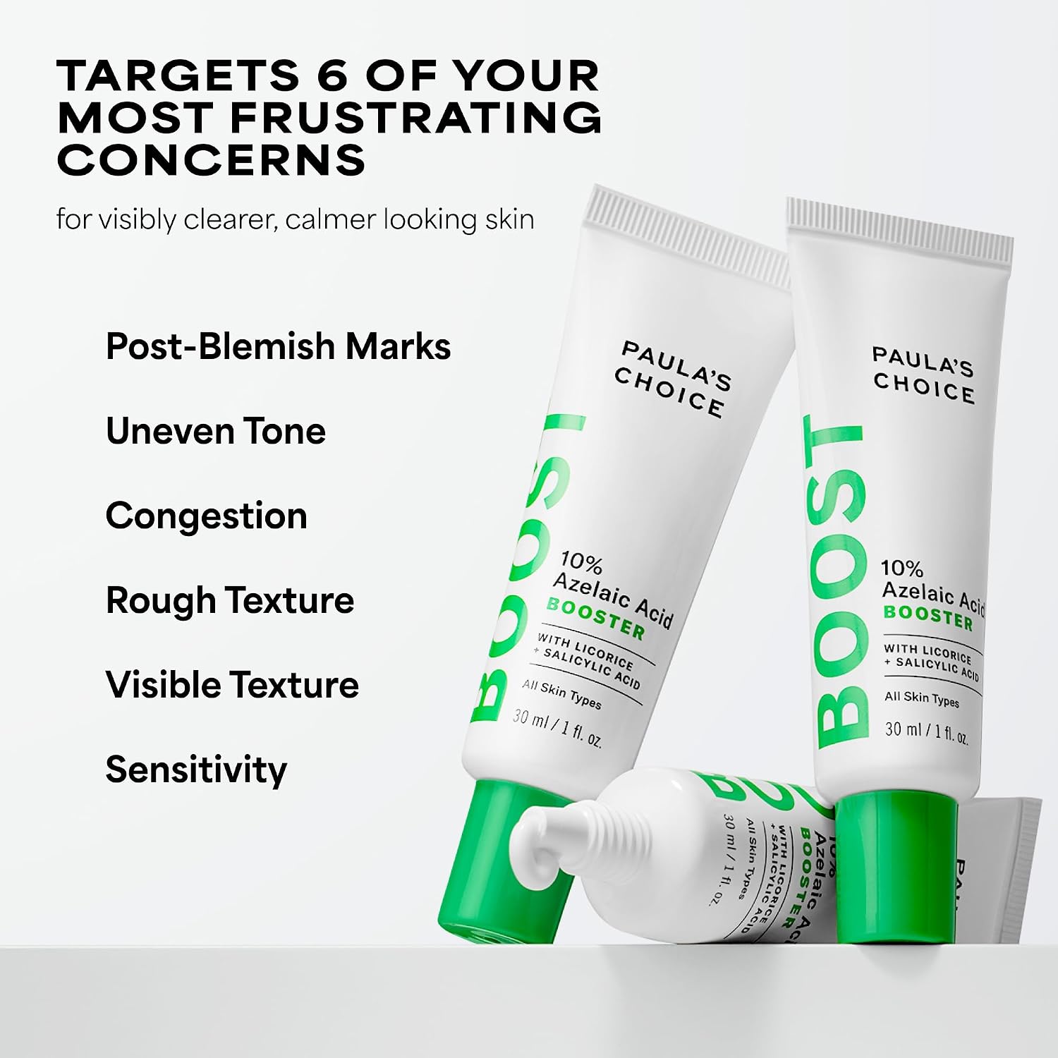 PAULA S CHOICE BOOST - GEL DE CREMA POTENCIADOR DE ÁCIDO AZELAICO AL 10 %, EXTRACTO DE REGALIZ Y ÁCIDO SALICÍLICO, SUERO - 4