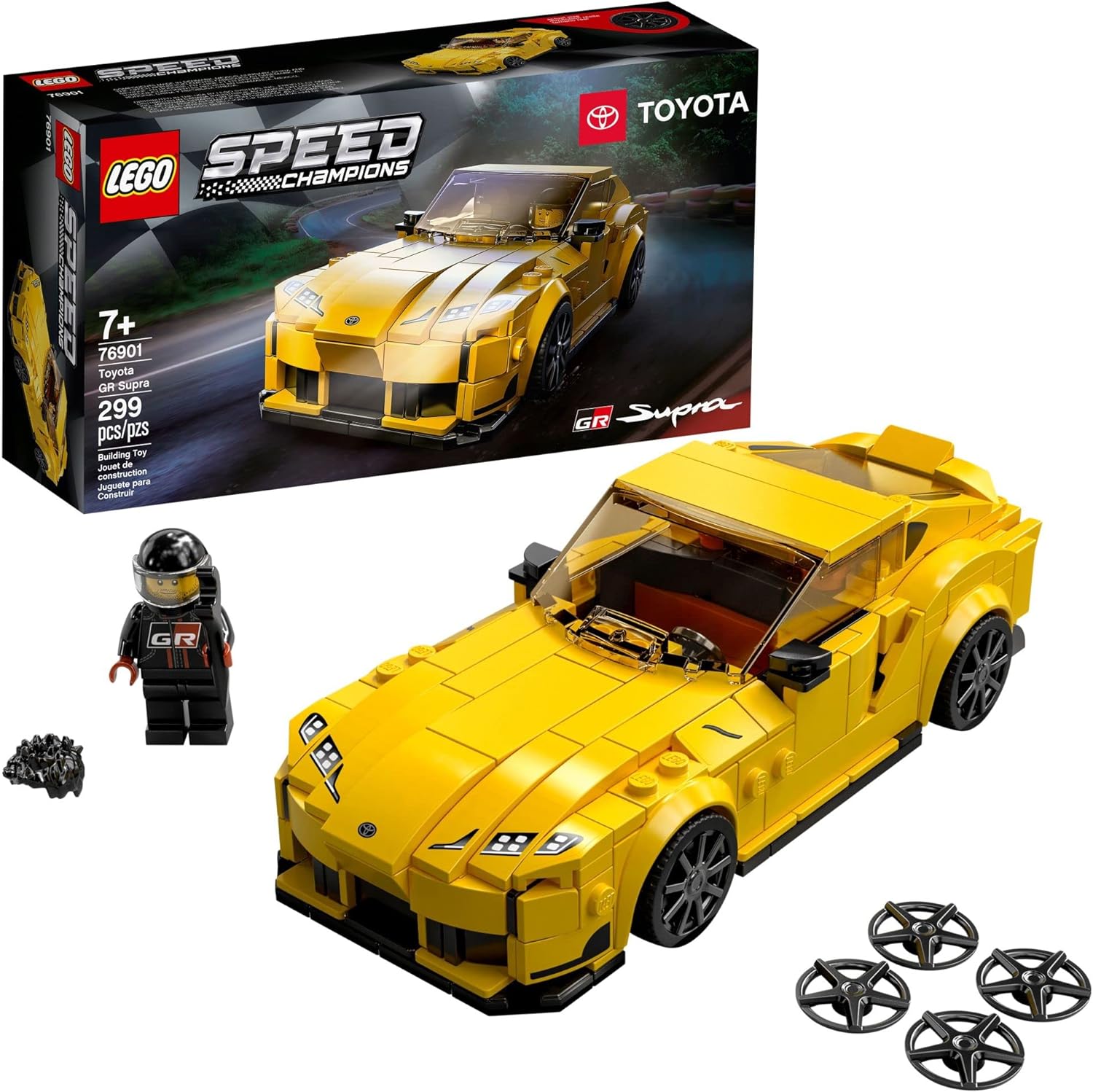 LEGO SPEED CHAMPIONS TOYOTA GR SUPRA 76901 - JUEGO DE CONSTRUCCIÓN DE COCHE DEPORTIVO COLECCIONABLE CON MINIFIGURA - 1