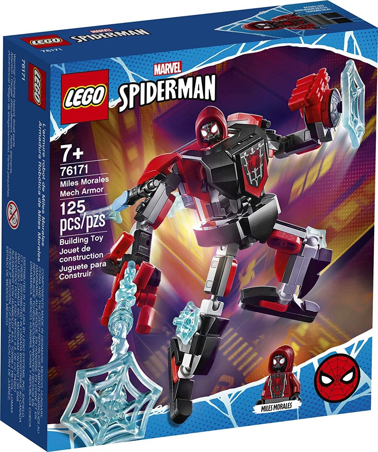 LEGO MARVEL SPIDER-MAN MILES MORALES MECH ARMOR 76171 JUGUETE DE CONSTRUCCIÓN COLECCIONABLE, NUEVO 2021 125 PIEZAS - 1