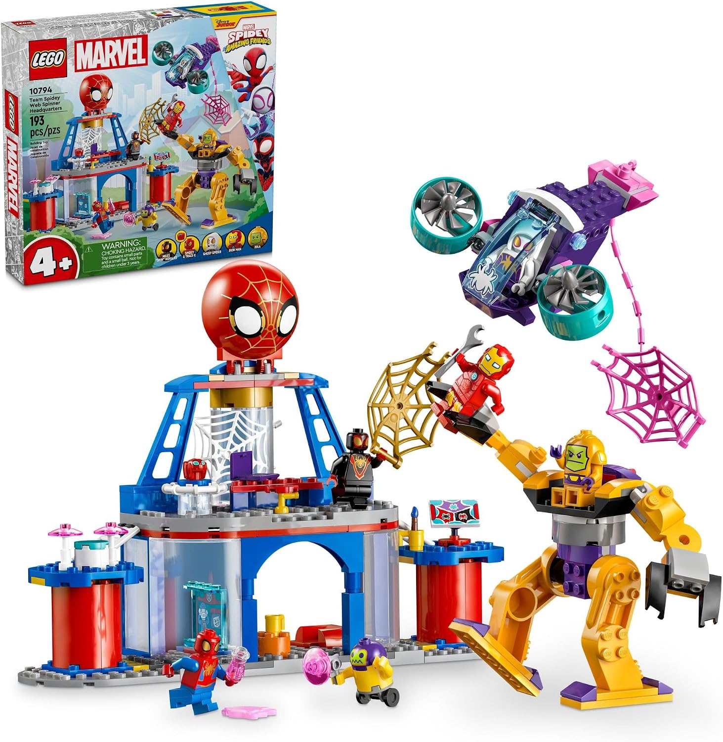 LEGO MARVEL TEAM SPIDEY WEB SPINNER - JUGUETE DE CONSTRUCCIÓN DE CUARTEL GENERAL JUEGO DE SIMULACIÓN DE SPIDEY Y SUS - 1