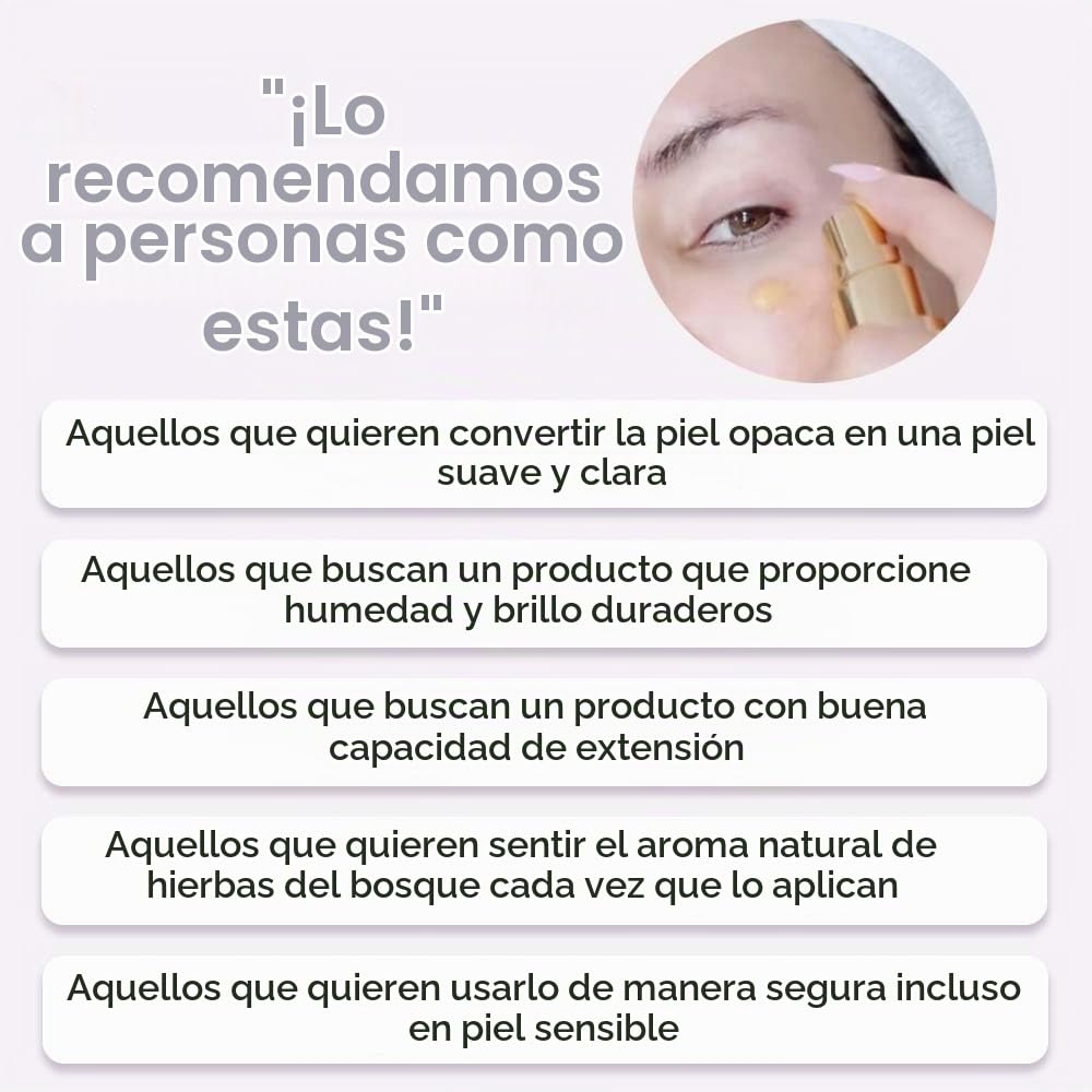 AMPOLLA - SUERO FACIAL DE 1.69 FL OZ PARA PIEL BRILLANTE, HIDRATANTE, ARRUGAS, MANCHAS OSCURAS, MANCHAS E - 2