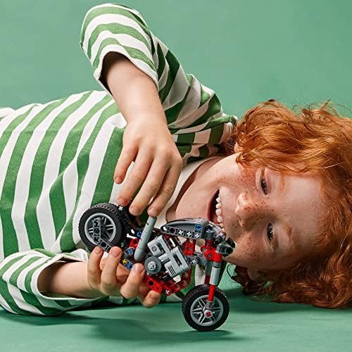 LEGO TECHNIC - KIT DE CONSTRUCCIÓN DE MOTOCICLETA A AVENTURA 42132, MODELO 2 EN 1, JUGUETE DE MOTOCICLETA, REGALO - 7