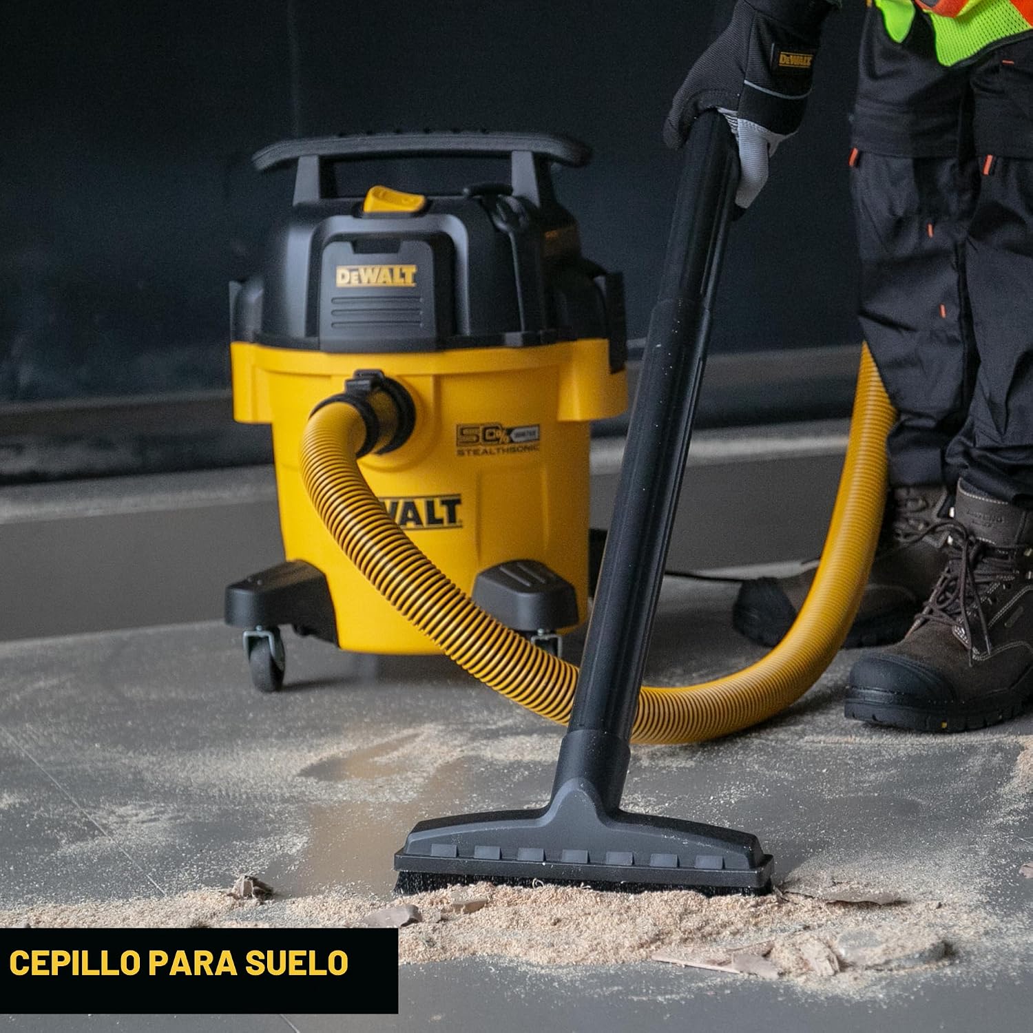 DEWALT STEALTHSONIC - ASPIRADORA HÚMEDA Y SECA, 5 GALONES, 4 HP DXV05P-QTB - 2