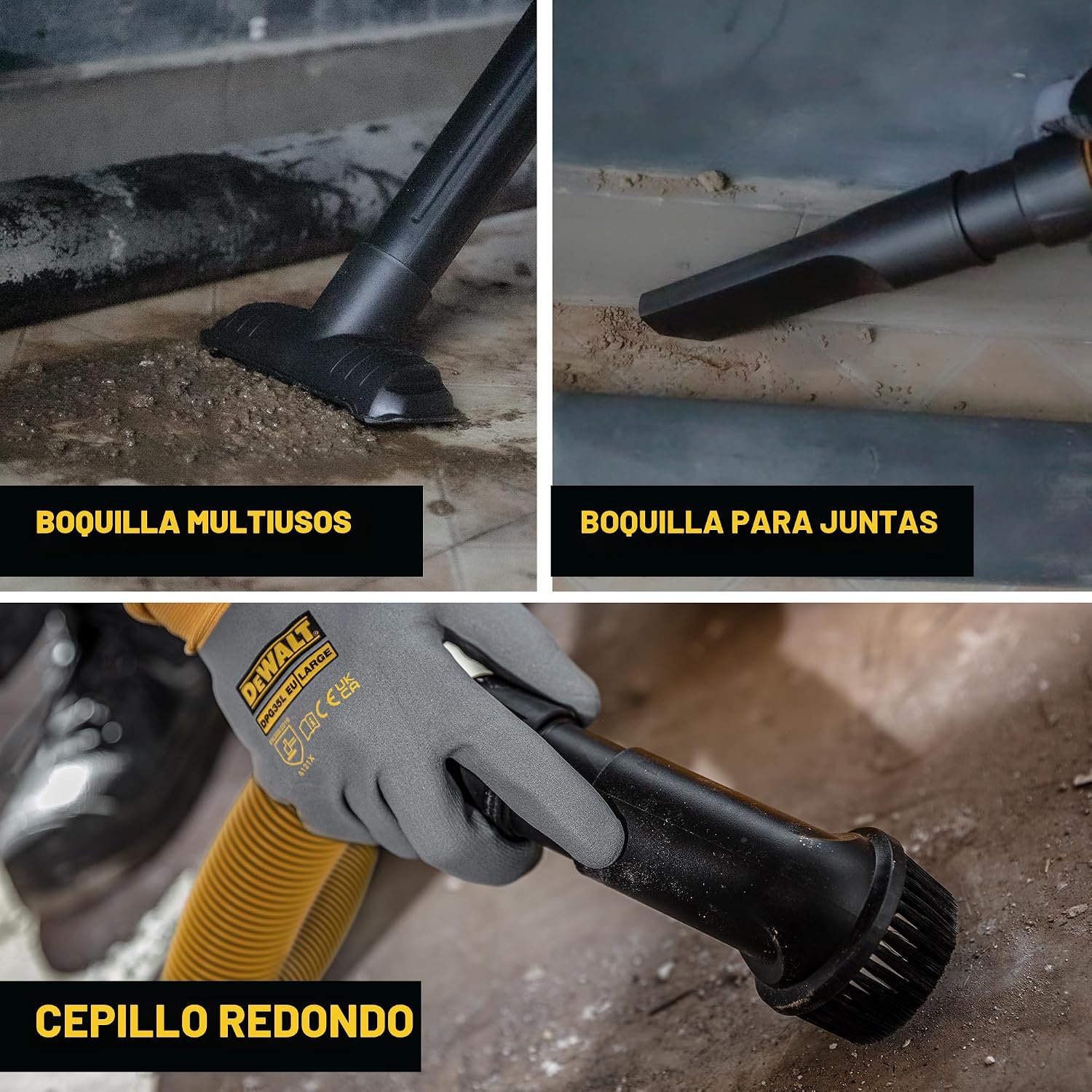 DEWALT STEALTHSONIC - ASPIRADORA HÚMEDA Y SECA, 5 GALONES, 4 HP DXV05P-QTB - 7