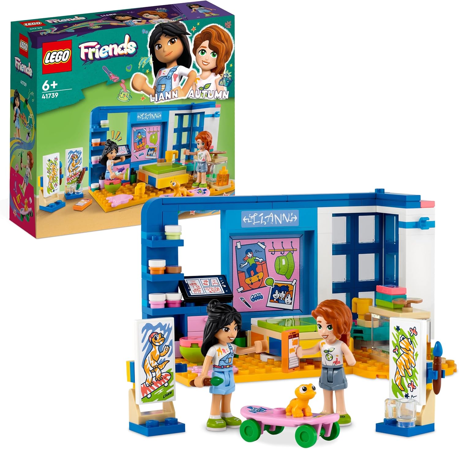 LEGO FRIENDS LIANN S ROOM 41739, JUEGO ARTÍSTICO PARA DORMITORIO CON TEMÁTICA ARTÍSTICA CON LIANN Y MINI-MUÑECAS DE OTOÑO, - 1